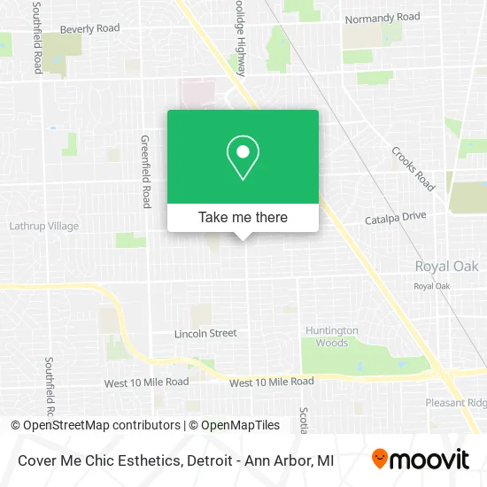 Cover Me Chic Esthetics map