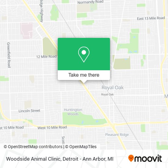 Woodside Animal Clinic map