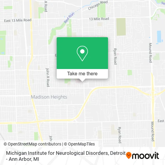Michigan Institute for Neurological Disorders map