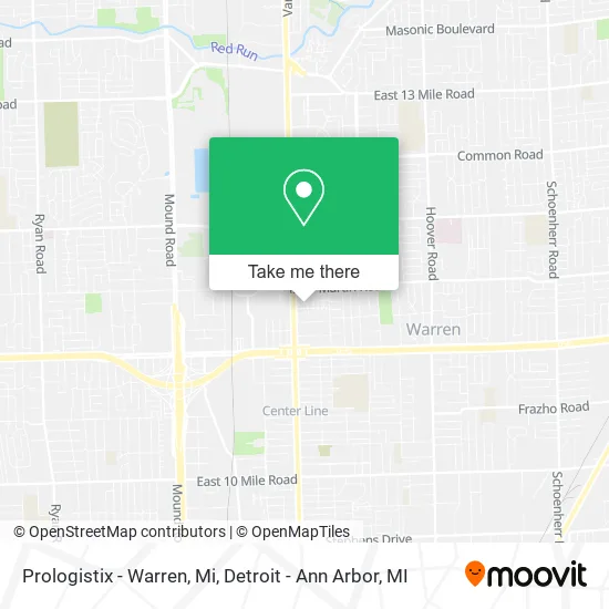 Prologistix - Warren, Mi map