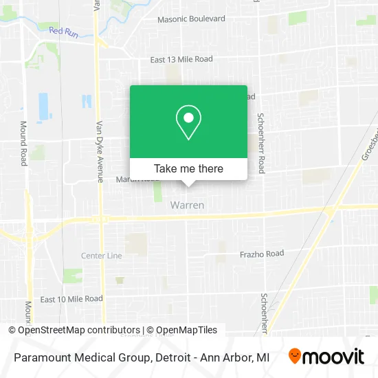 Paramount Medical Group map