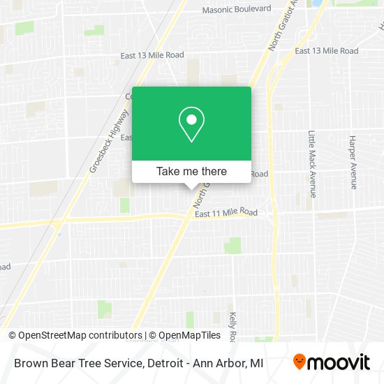 Brown Bear Tree Service map