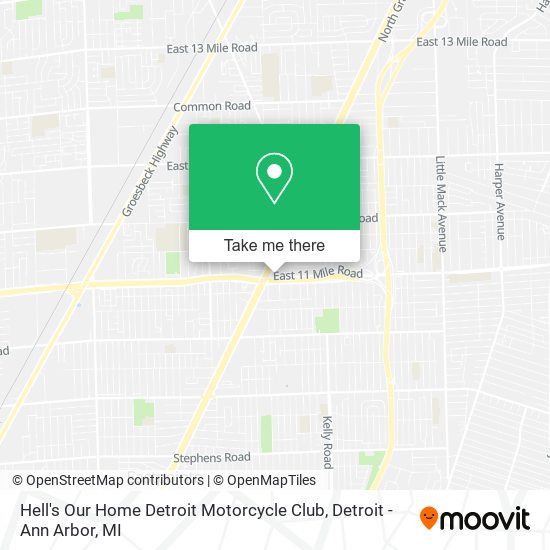 Mapa de Hell's Our Home Detroit Motorcycle Club