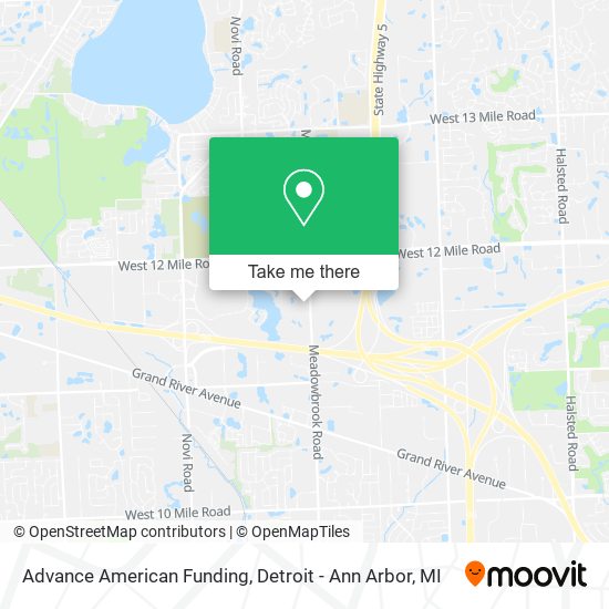 Advance American Funding map