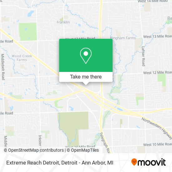Mapa de Extreme Reach Detroit