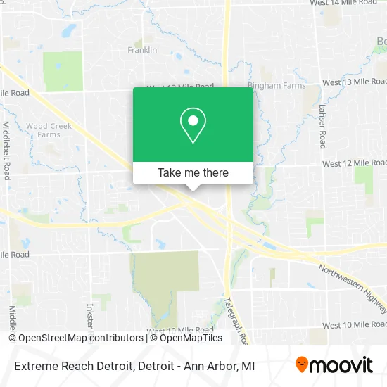 Mapa de Extreme Reach Detroit