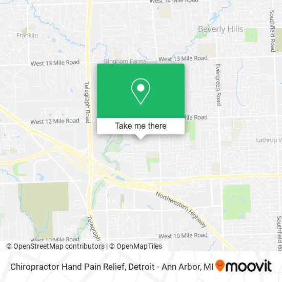 Mapa de Chiropractor Hand Pain Relief