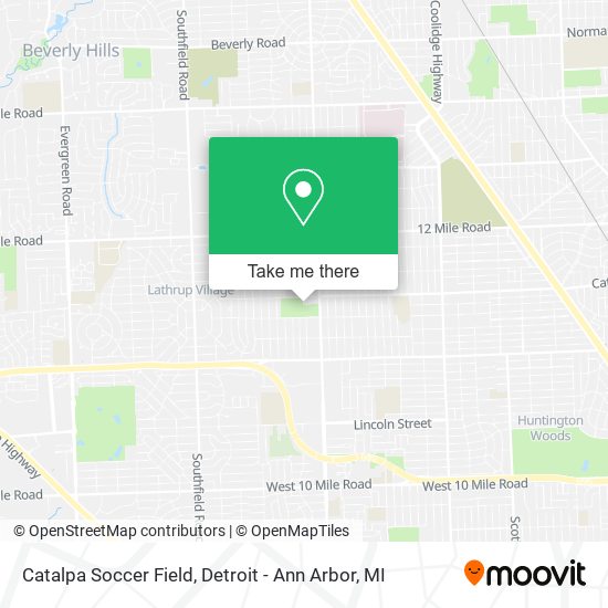 Catalpa Soccer Field map