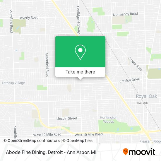 Mapa de Abode Fine Dining
