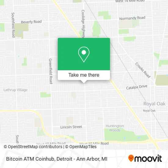 Bitcoin ATM Coinhub map