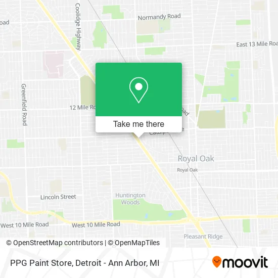 PPG Paint Store map