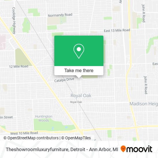 Theshowroomluxuryfurniture map