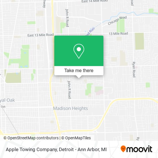 Apple Towing Company map