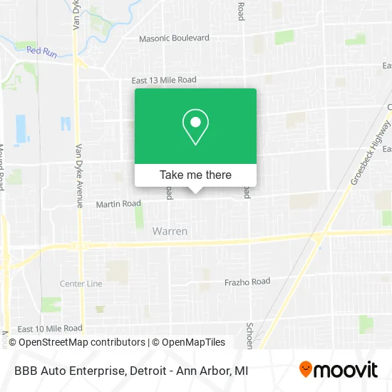 Mapa de BBB Auto Enterprise