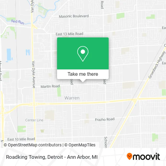 Roadking Towing map