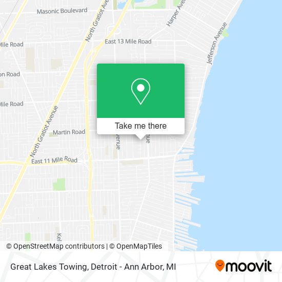 Great Lakes Towing map