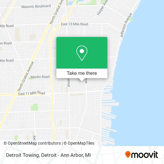 Detroit Towing map