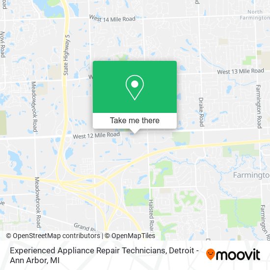 Experienced Appliance Repair Technicians map