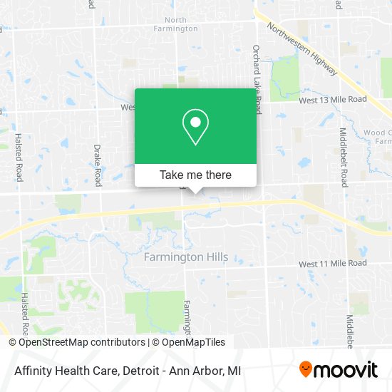 Affinity Health Care map