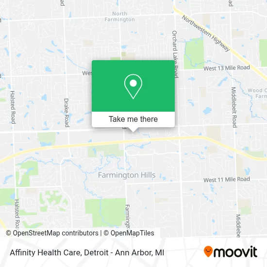 Affinity Health Care map