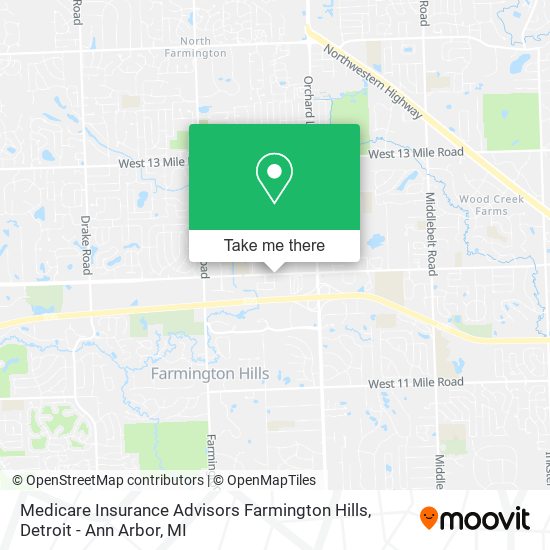 Mapa de Medicare Insurance Advisors Farmington Hills