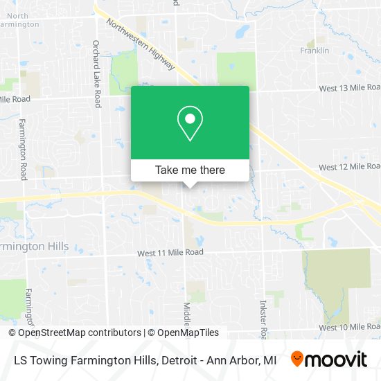 Mapa de LS Towing Farmington Hills