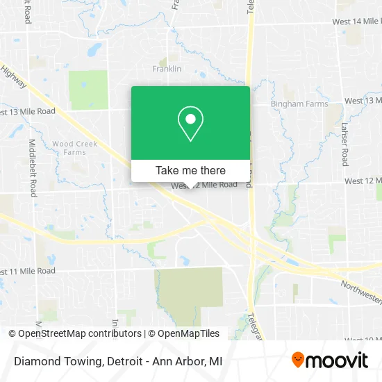 Diamond Towing map