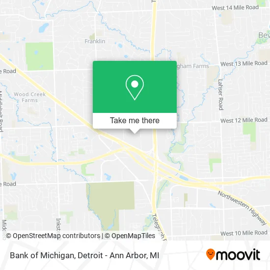 Mapa de Bank of Michigan