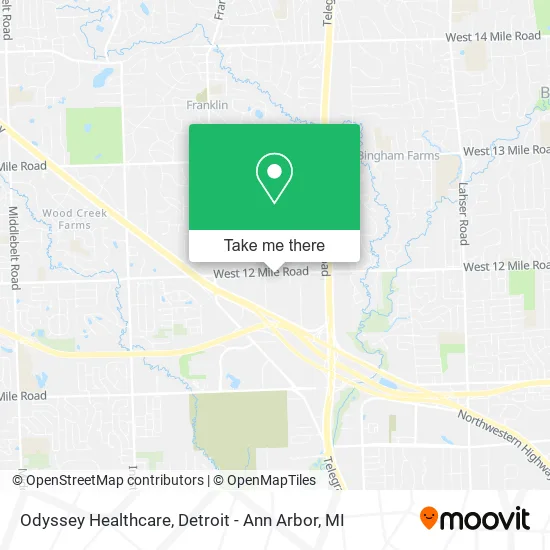 Mapa de Odyssey Healthcare