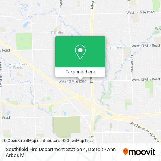 Southfield Fire Department Station 4 map