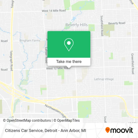 Citizens Car Service map