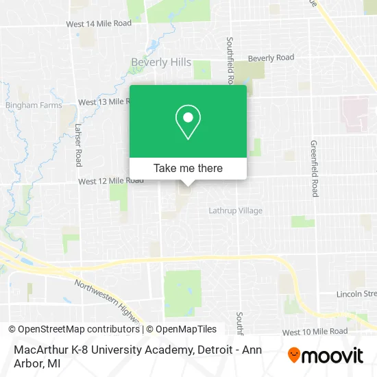 Mapa de MacArthur K-8 University Academy