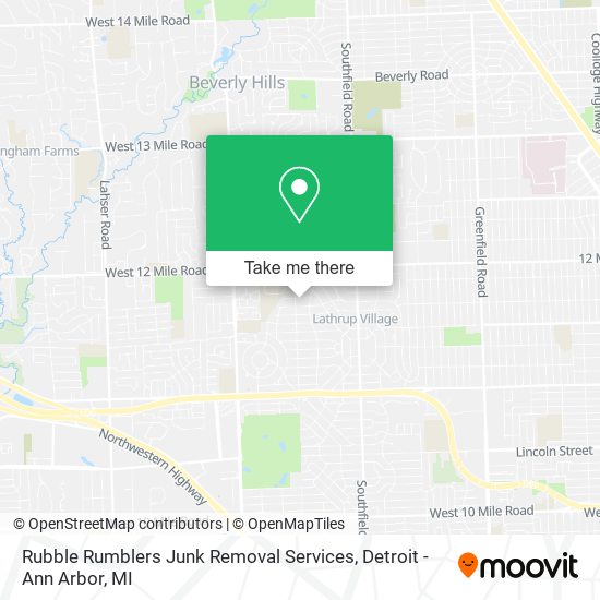 Rubble Rumblers Junk Removal Services map