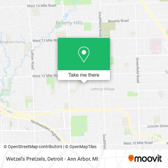 Mapa de Wetzel's Pretzels