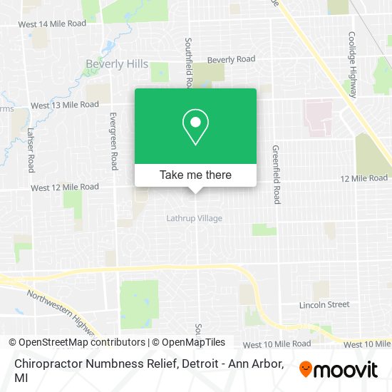Mapa de Chiropractor Numbness Relief