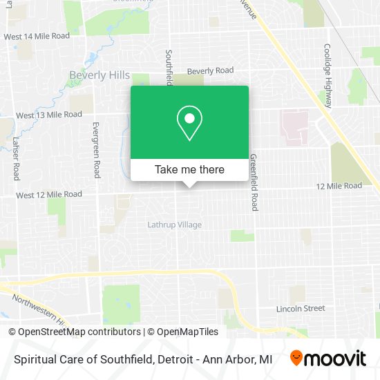 Spiritual Care of Southfield map