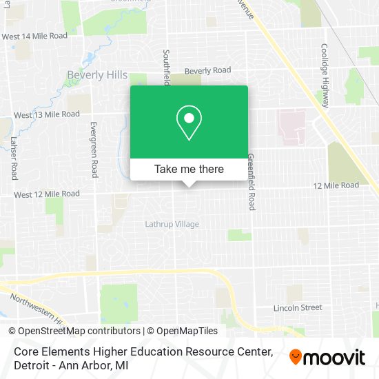 Core Elements Higher Education Resource Center map