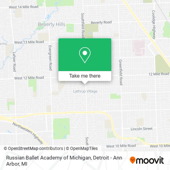 Russian Ballet Academy of Michigan map