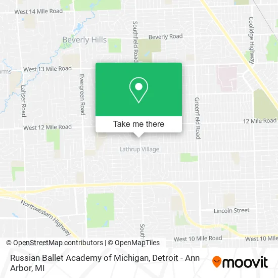 Russian Ballet Academy of Michigan map