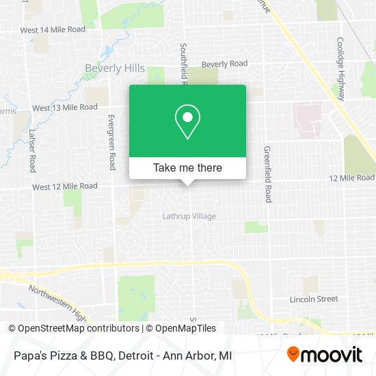 Mapa de Papa's Pizza & BBQ