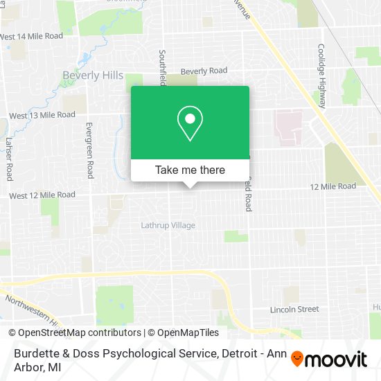 Burdette & Doss Psychological Service map