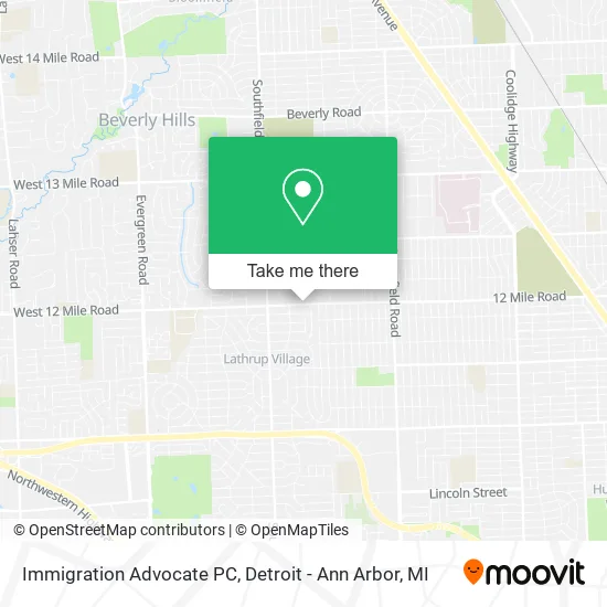 Immigration Advocate PC map