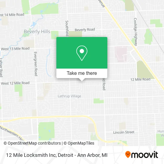 12 Mile Locksmith Inc map