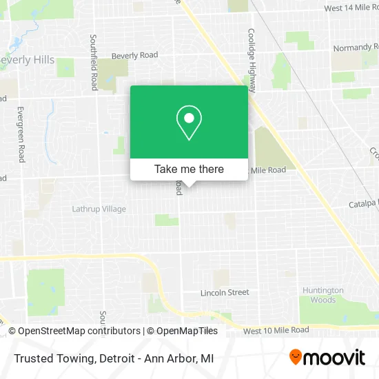 Trusted Towing map