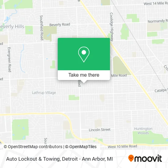 Auto Lockout & Towing map