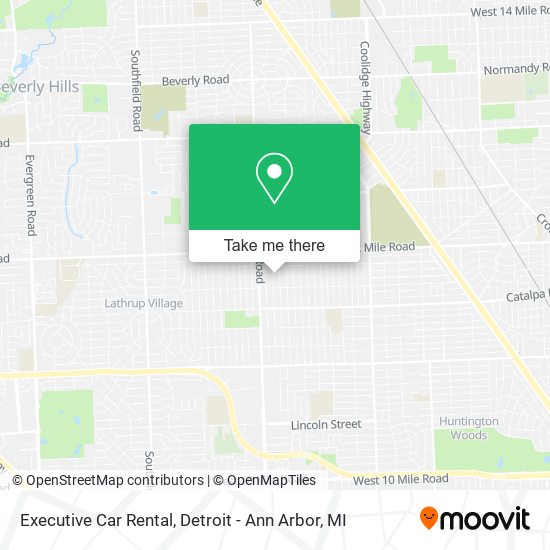 Executive Car Rental map