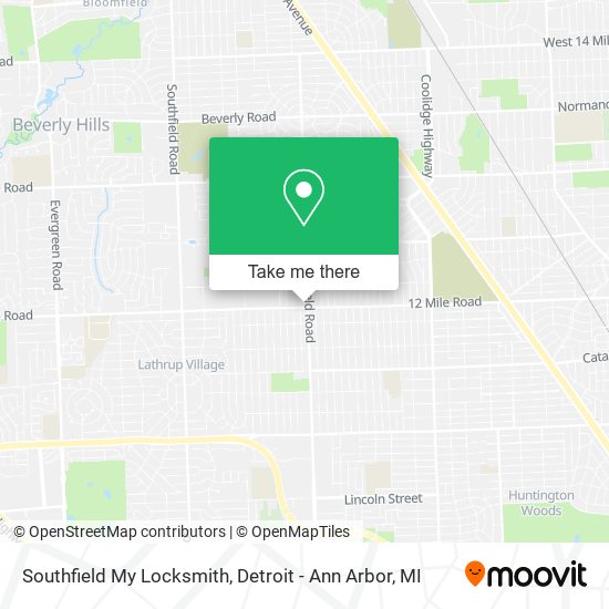 Southfield My Locksmith map