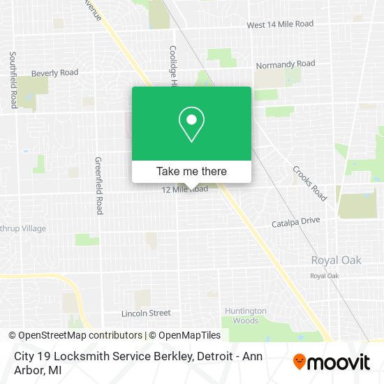 Mapa de City 19 Locksmith Service Berkley