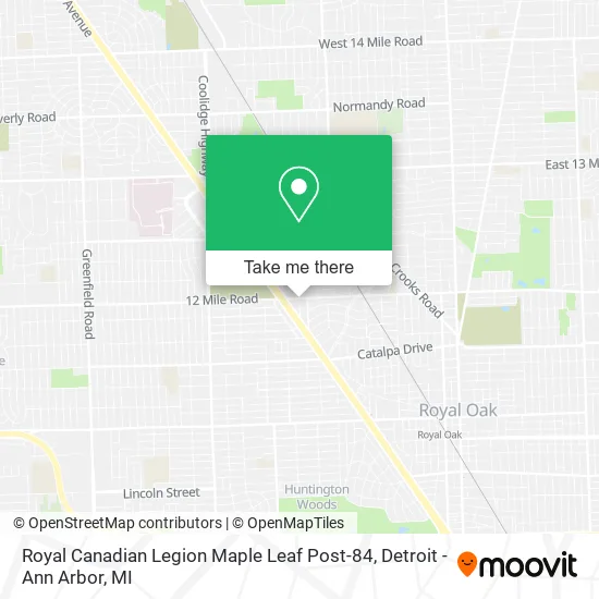 Mapa de Royal Canadian Legion Maple Leaf Post-84