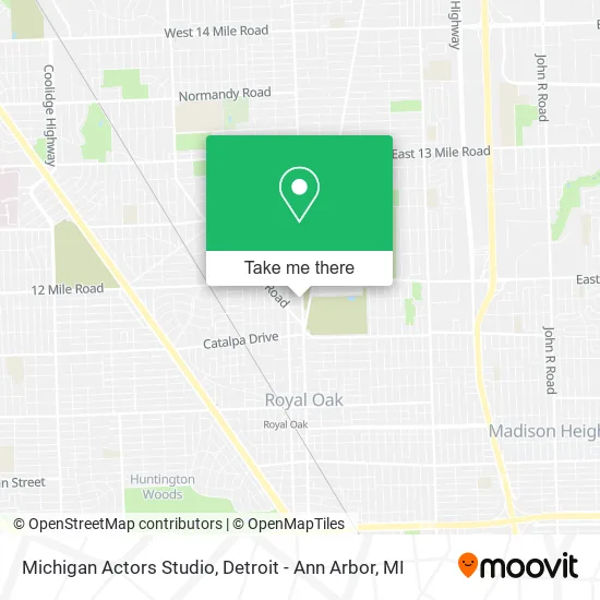 Michigan Actors Studio map